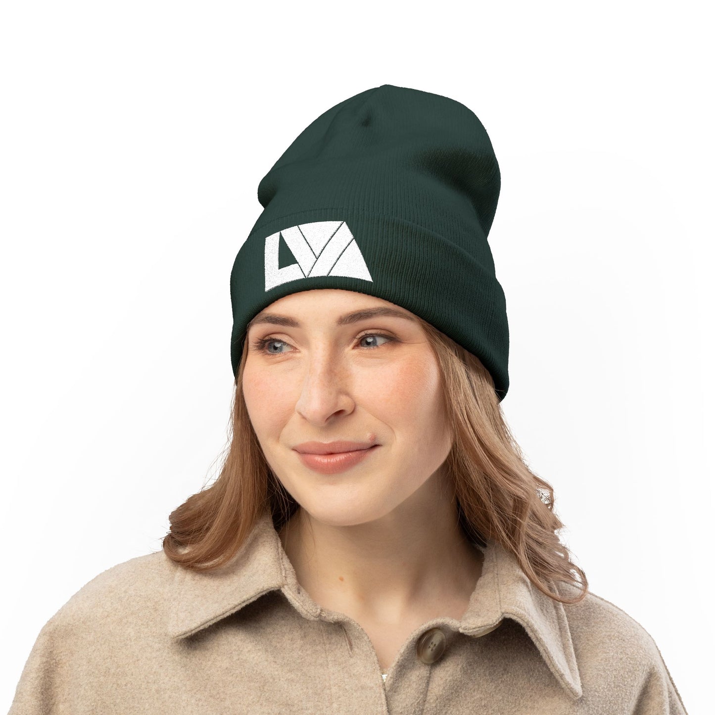 Cozy Lakeview Knit Beanie, Embroidered Winter Hat, Outdoor Accessory, Gift for Him/Her, Ski Trip Beanie