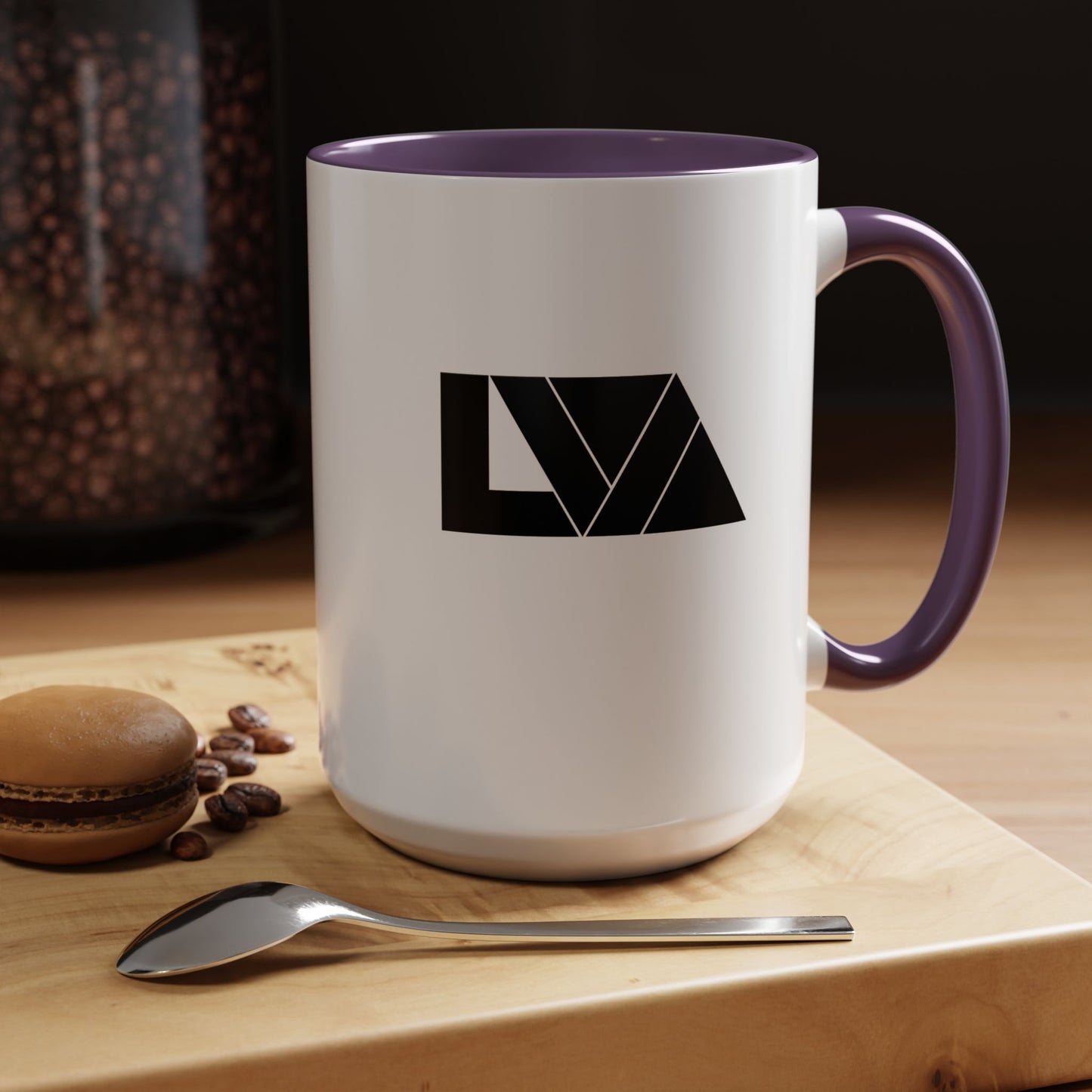 Lakeview Coffee Mug, Personalized Gift, Black Accent Mug, Home Decor, Coffee Lover Gift, Inspirational Kitchenware