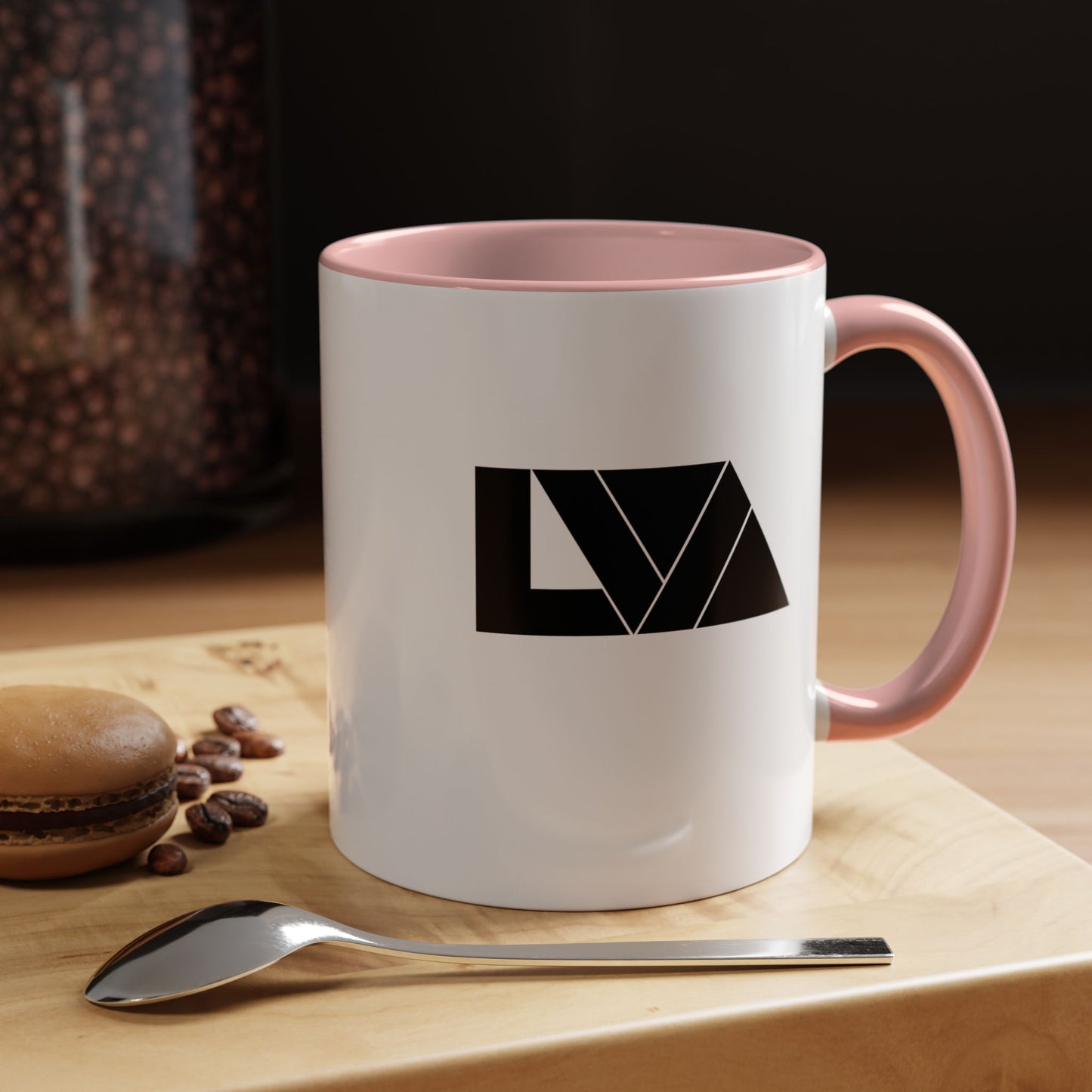Lakeview Coffee Mug, Personalized Gift, Black Accent Mug, Home Decor, Coffee Lover Gift, Inspirational Kitchenware