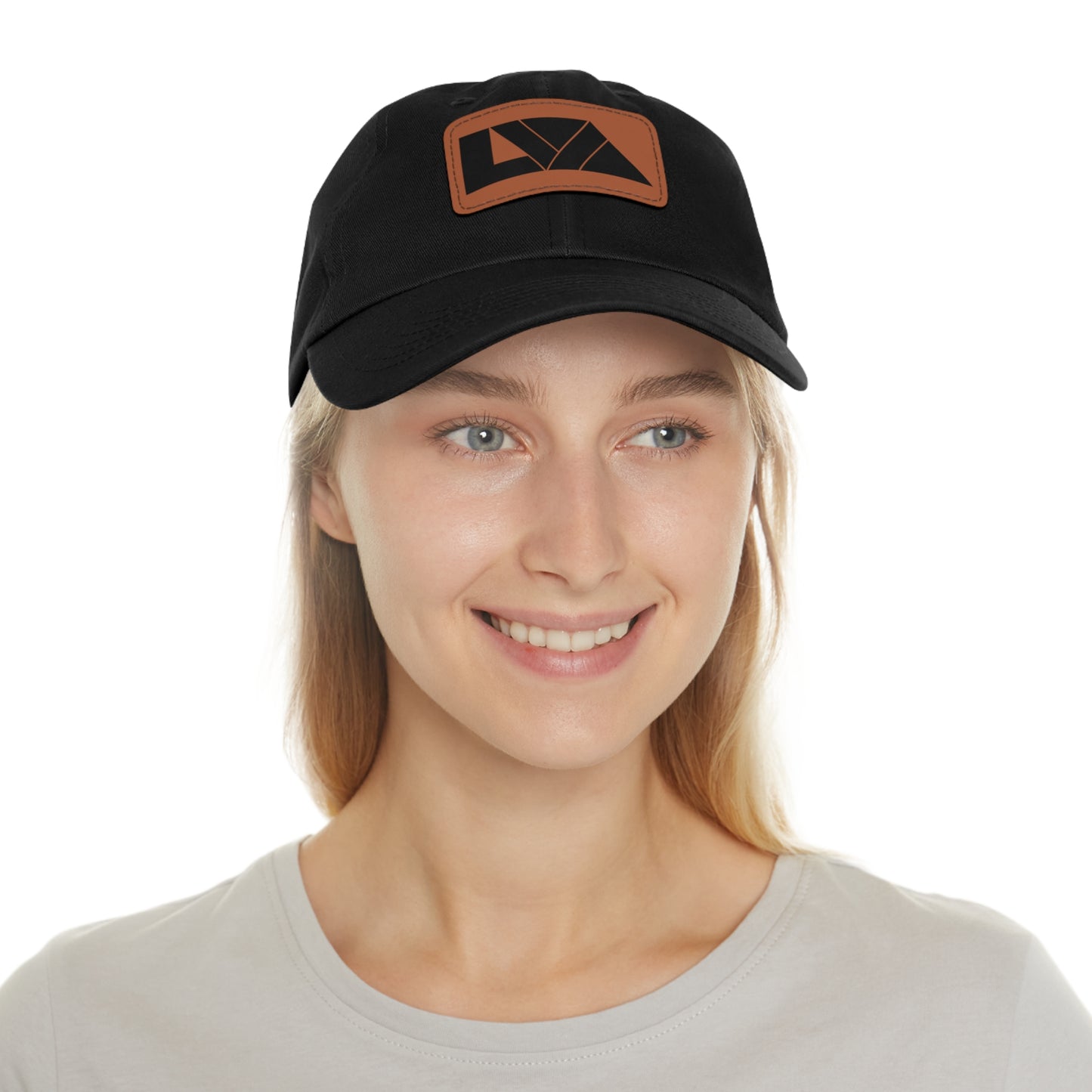 Lakeview Leather Patch Dad Hat, Casual Cotton Cap for Outdoors, Summer Style, Gift for Dad, Unisex Hat for All Occasions