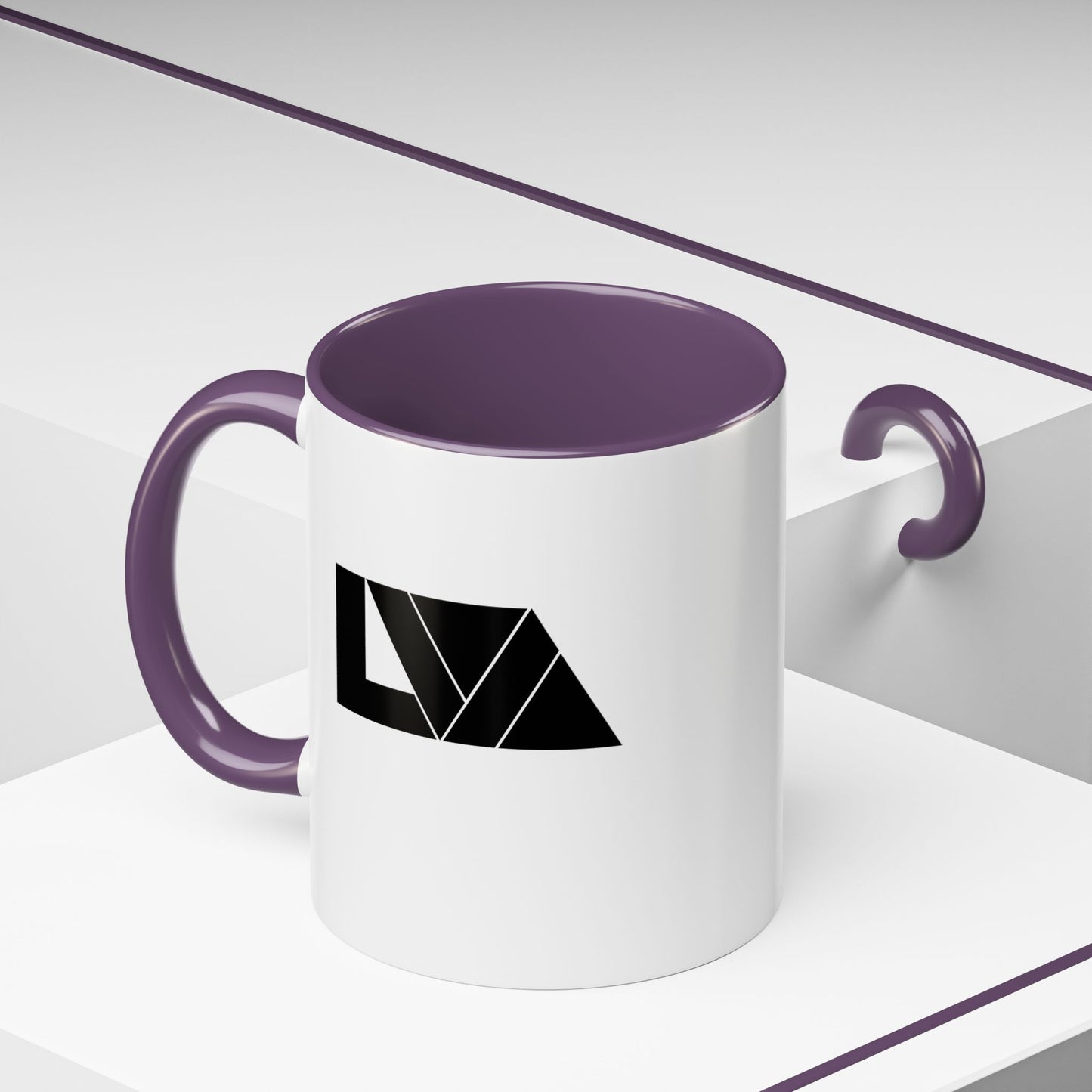 Lakeview Coffee Mug, Personalized Gift, Black Accent Mug, Home Decor, Coffee Lover Gift, Inspirational Kitchenware