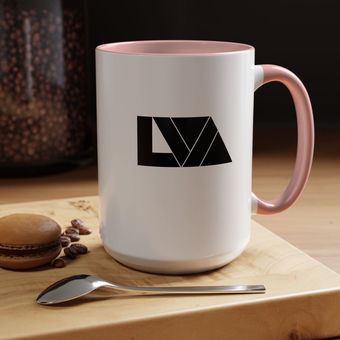 Lakeview Coffee Mug, Personalized Gift, Black Accent Mug, Home Decor, Coffee Lover Gift, Inspirational Kitchenware