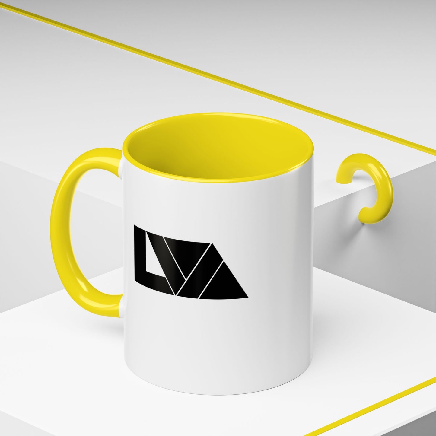 Lakeview Coffee Mug, Personalized Gift, Black Accent Mug, Home Decor, Coffee Lover Gift, Inspirational Kitchenware