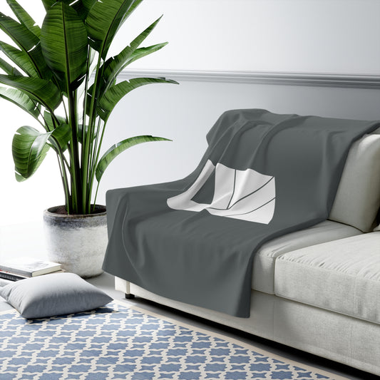 Cozy Sherpa Fleece Blanket - Lakeview Design, Warm Throw for Home, Lounge Blanket, Gift for Friends, Snuggling Up