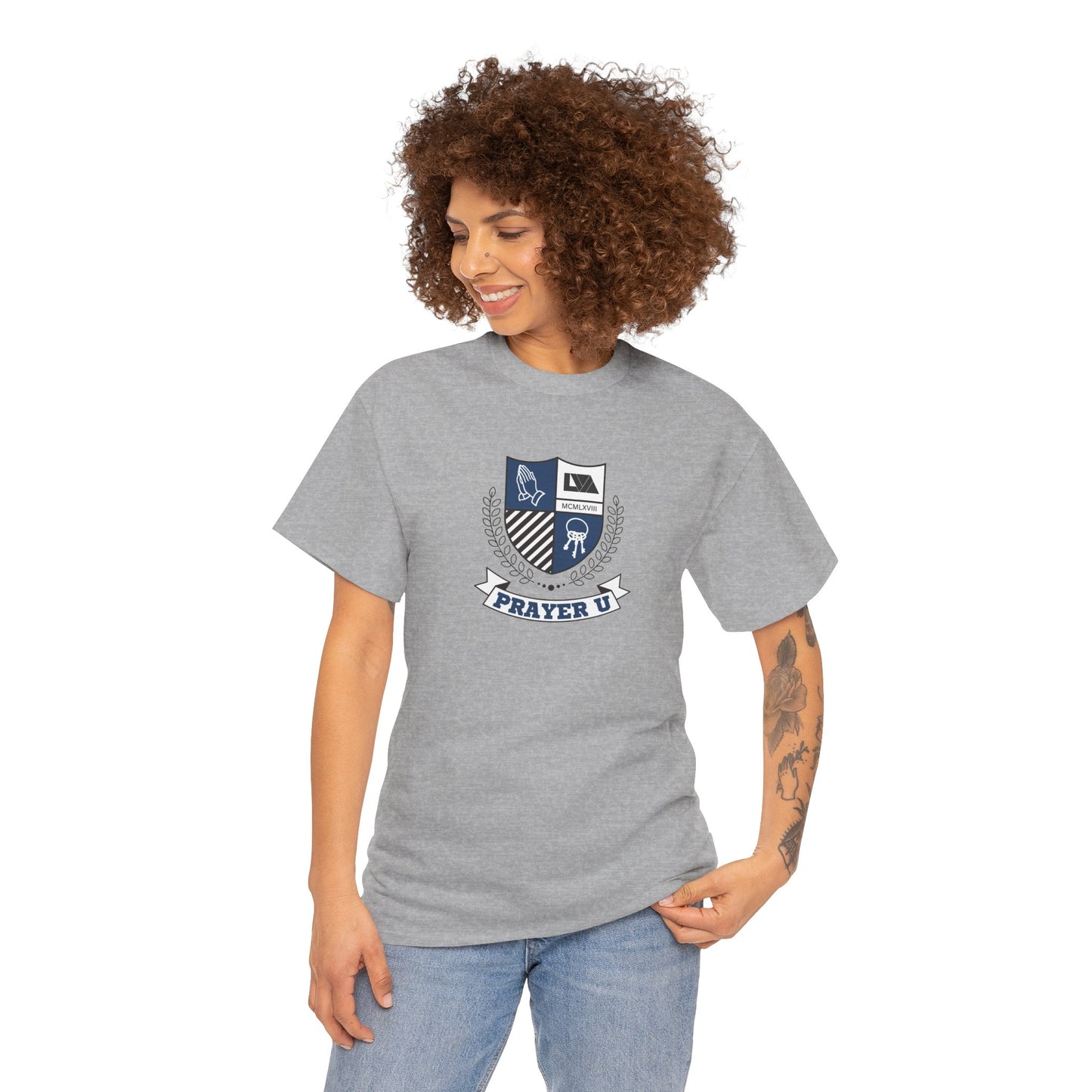 Prayer University Heavy Cotton Tee - Everyday Wear, Graduation Gift, Inspirational Apparel