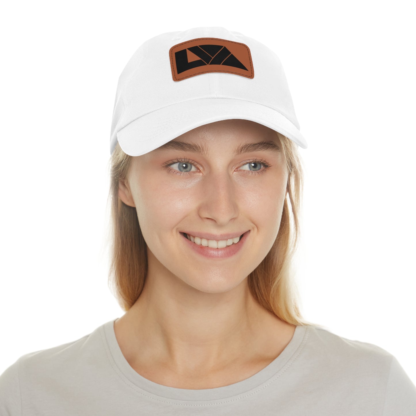 Lakeview Leather Patch Dad Hat, Casual Cotton Cap for Outdoors, Summer Style, Gift for Dad, Unisex Hat for All Occasions