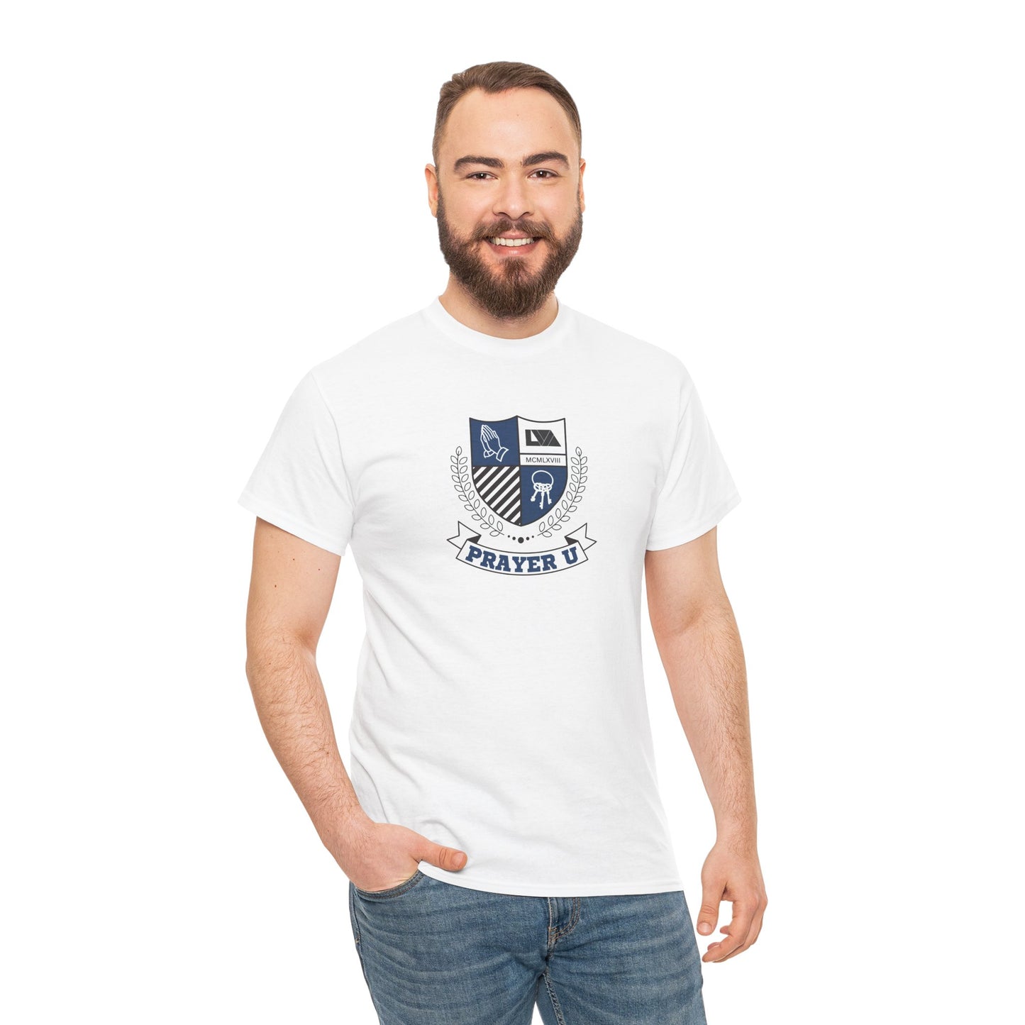 Prayer University Heavy Cotton Tee - Everyday Wear, Graduation Gift, Inspirational Apparel
